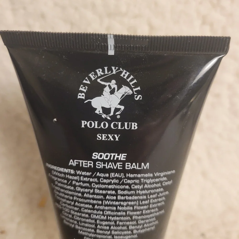 Beverly Hills Polo Club After Shave Balm Men 5oz Black Excellent Sexy Soothe